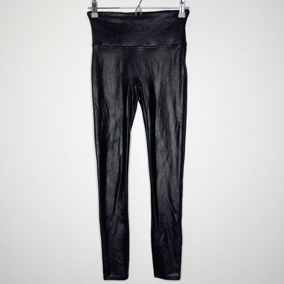 SPANX Black Faux Leather Leggings
